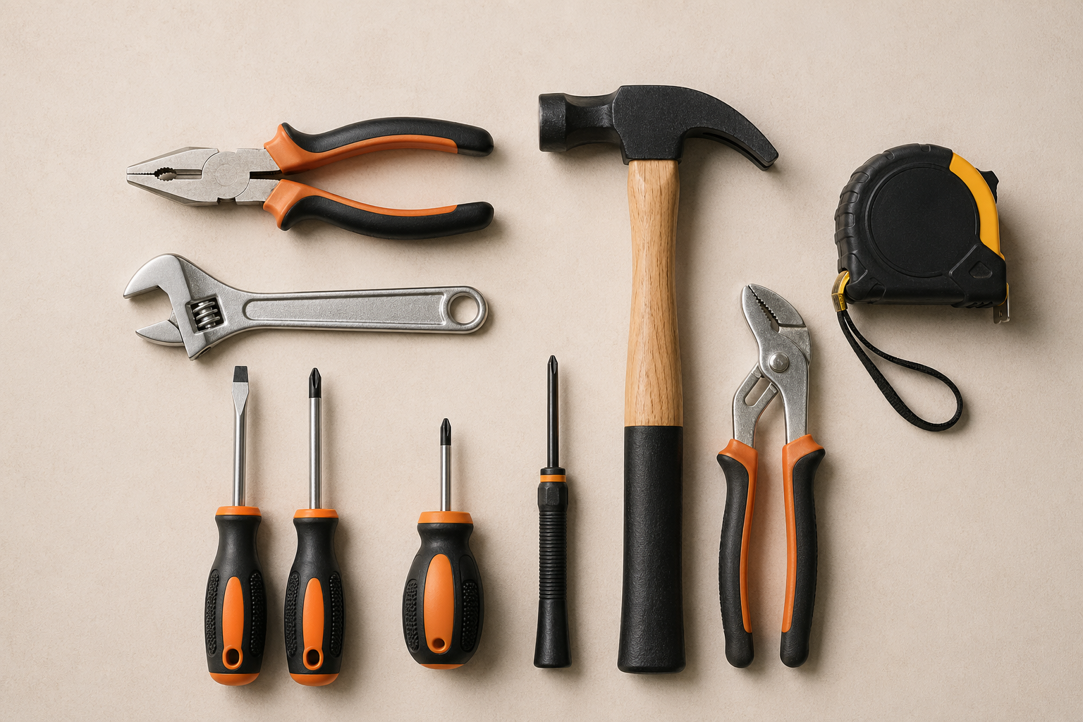 工具のフラットレイ